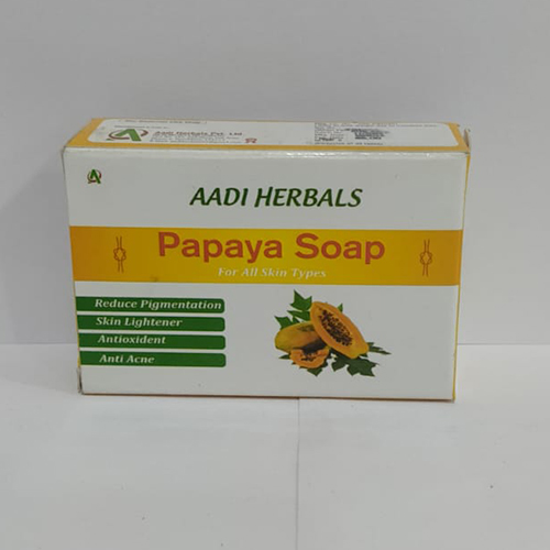 Product Name: Papaya Soap, Compositions of Papaya Soap are Anti Oxidants & Ante Acne - Aadi Herbals Pvt. Ltd