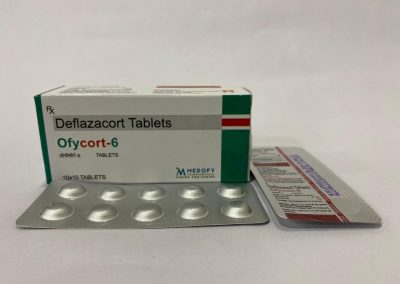 Product Name: Ofycort 6, Compositions of Ofycort 6 are Deflazacort 6mg Tablet - Medofy Pharmaceutical