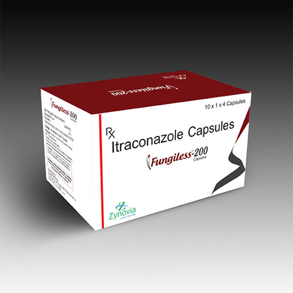 Product Name: Fungiless 200, Compositions of are Itraconazole capsules - Zynovia Lifecare