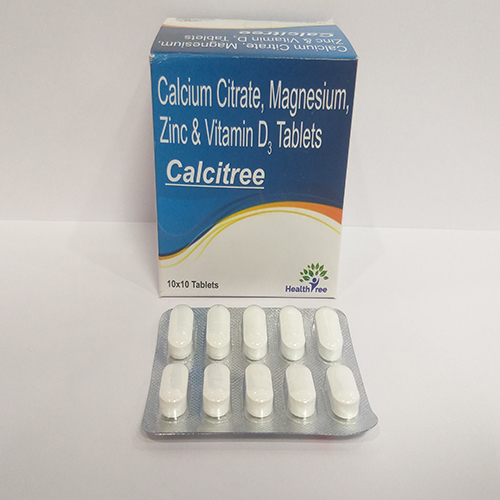 Product Name: Calcitree, Compositions of Calcitree are Calcium Citrate Magnesium,Zinc & Vitamin D3 Tablets - Healthtree Pharma (India) Private Limited