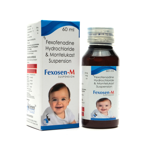 Product Name: FexosenM, Compositions of FexosenM are Fexofenadine Hydrochloride & Montelukast  Suspension - Senen Biotech