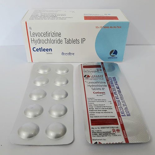 Product Name: Cetleen, Compositions of Cetleen are Levocetirizine Hydrochloride - Leegaze Pharmaceuticals Private Limited