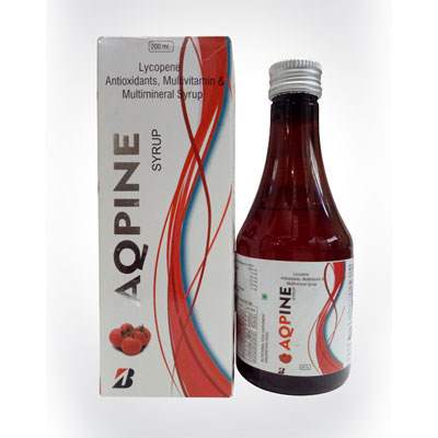 Product Name: AQPINE, Compositions of are Lycopene, Antioxident, Multivitamin & Multimineral syrup - Alardius Healthcare