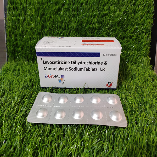 Product Name: 2 Cet M, Compositions of Levocetirizine Dihydrochloride and Montelukast Sodium Tablets IP are Levocetirizine Dihydrochloride and Montelukast Sodium Tablets IP - Anista Healthcare