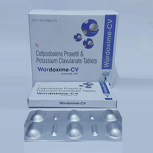 Product Name: Wordoxime CV, Compositions of Wordoxime CV are Cefpodoxime Proxetil Potassium Clavulanate Tablets - WHC World Healthcare