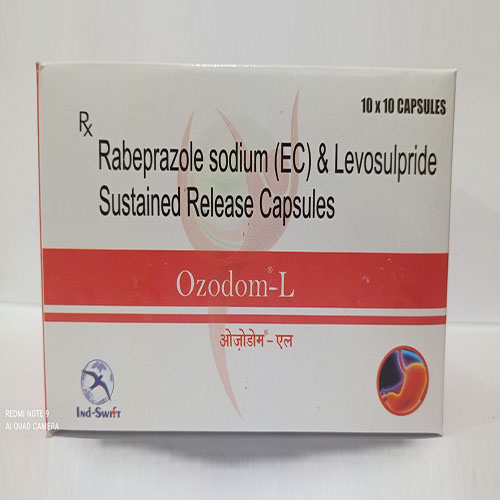 Product Name: Ozodom L, Compositions of Ozodom L are Rabeprazole Sodium (EC) & Levosulpiride  Sustained Release Capsules - Yazur Life Sciences