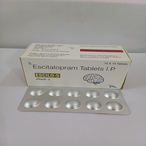 Product Name: ESCILO 5, Compositions of ESCILO 5 are Escitalopram Tablets I.P. - Arlig Pharma