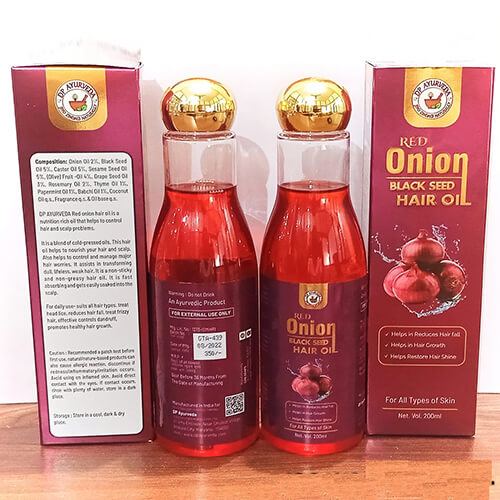 Product Name: Red Onion Oil, Compositions of Red Onion Oil are  - DP Ayurveda