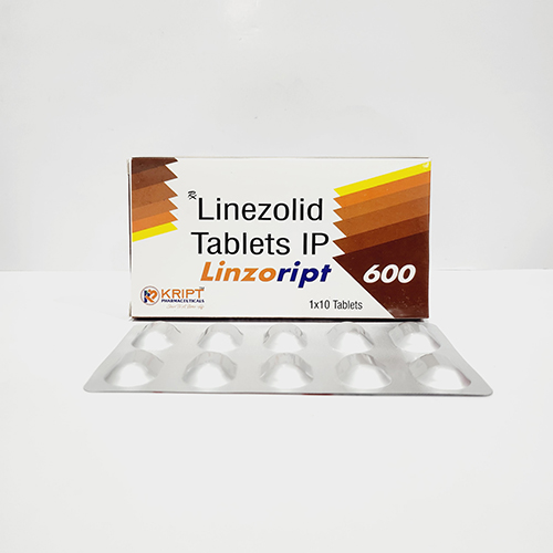 Product Name: Linzoript  600, Compositions of Linzoript  600 are Linezolid Tablets IP - Kript Pharmaceuticals