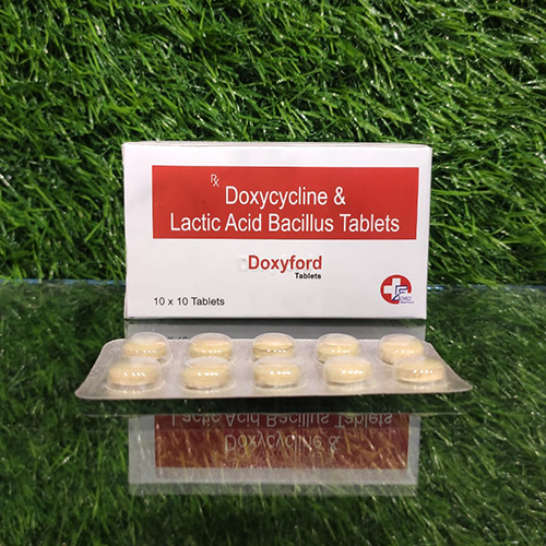 Product Name: Doxyford, Compositions of Doxyford are Doxycycline  & Lactic Acid Bacillus Tablets - Crossford Healthcare