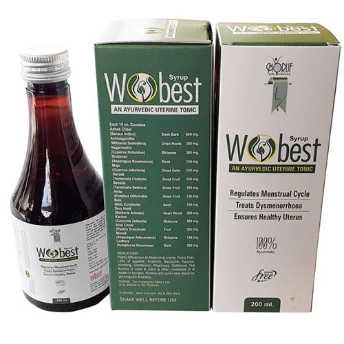Product Name: Wobest, Compositions of Wobest are An Ayurvedic uterine Tonic Sugar free - Arlak Biotech