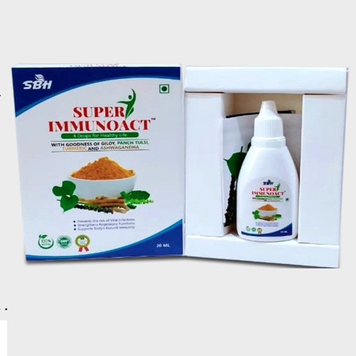 Product Name: Super Immuno Act, Compositions of Super Immuno Act are 100% Ayurvedic Formula - Sbherbals