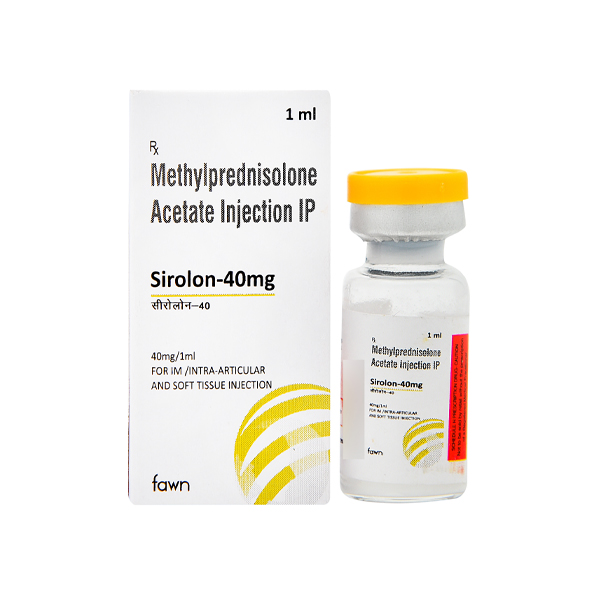 Product Name: SIROLON 40, Compositions of Methylprednisolone Acetate 40 mg are Methylprednisolone Acetate 40 mg - Fawn Incorporation