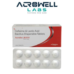 Product Name: Acroficx LB 200, Compositions of Acroficx LB 200 are Cefixime and Lactic Acid Bacillus Dispersible Tablets - Acrowell Labs Private Limited