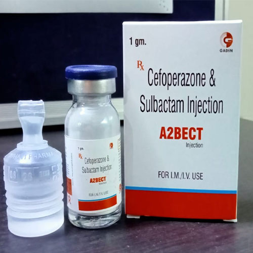 Product Name: A2BECT, Compositions of A2BECT are CEFOPERAZONE AND SULBACTAM - Gadin Pharmaceuticals Pvt. Ltd
