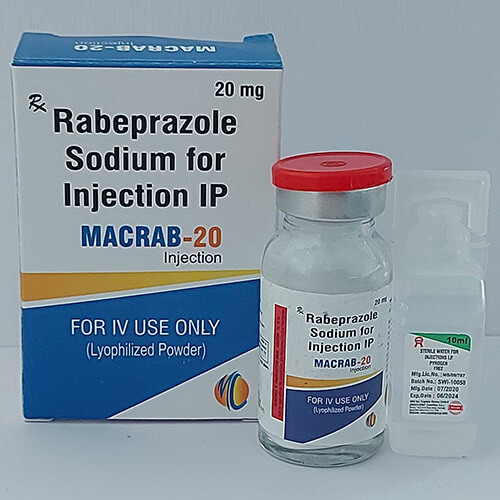 Product Name: Macrab 20, Compositions of Macrab 20 are Rabeprazole Sodium for injection IP - Macro Labs Pvt Ltd