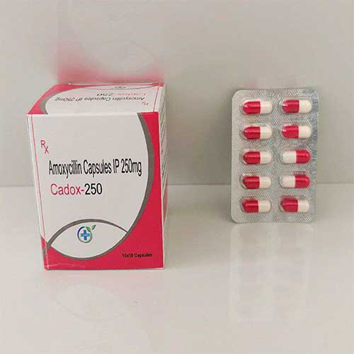 Product Name: Cadox 250, Compositions of Cadox 250 are Amoxycillin Capsules IP 250 mg - Caddix Healthcare