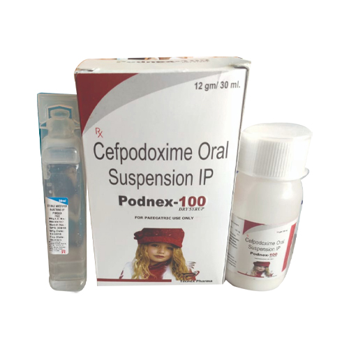 Product Name: PODNEX 100, Compositions of PODNEX 100 are Cefpodoxime Oral Suspension IP - Tecnex Pharma