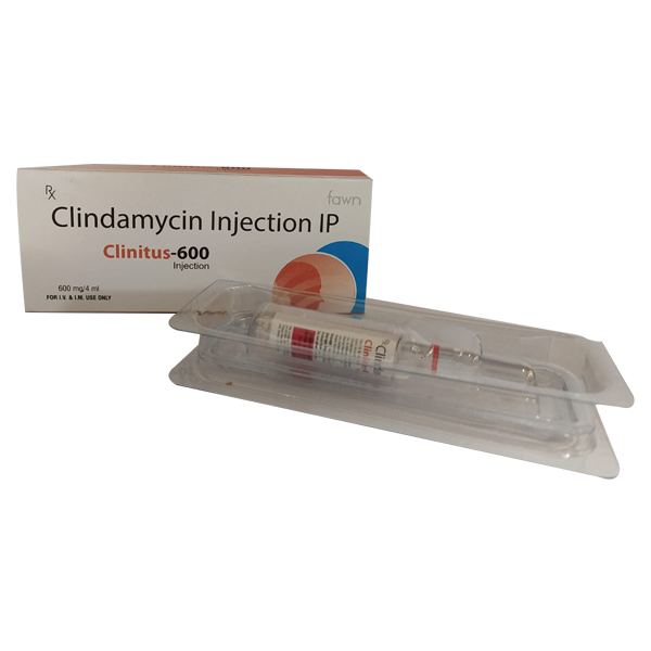 Product Name: CLINITUS 600, Compositions of Clindamycin 600mg are Clindamycin 600mg - Fawn Incorporation