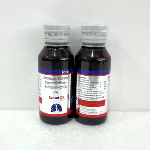 Product Name: Cadcof DX, Compositions of Cadcof DX are Dextromethorphan Hydrobromide,Chlorpheniramine Maleate  & Phenylephrin Hydrochloride  Syrup - Caddix Healthcare