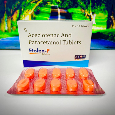 Product Name: Etofen, Compositions of Etofen are Aceclofenac and Paracetamol Tablets - Eton Biotech Private Limited