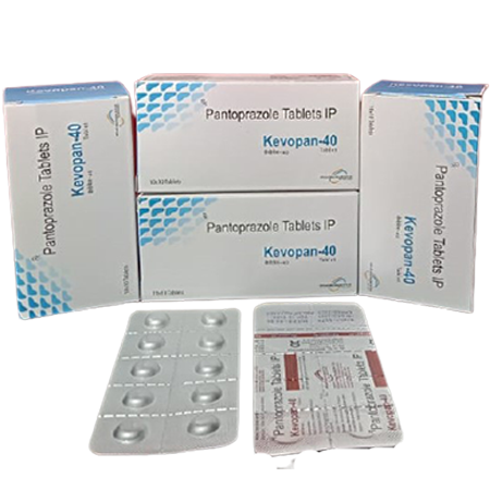 Product Name: Kevopan 40, Compositions of Kevopan 40 are Pantoprazole Tablets IP - Kevlar Healthcare Pvt Ltd