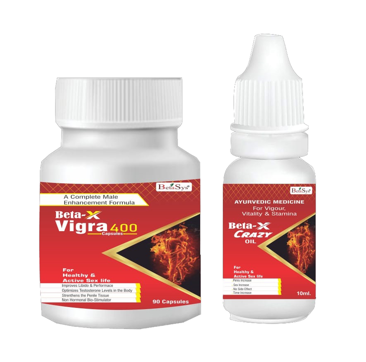 Product Name: Beta X Vigra 400, Compositions of Beta X Vigra 400 are Complete Male Enhancement Formula - Betasys Healthcare Pvt Ltd