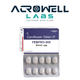 Product Name: Febpro 500, Compositions of Febpro 500 are Ciprofloxacin Tablets IP - Acrowell Labs Private Limited