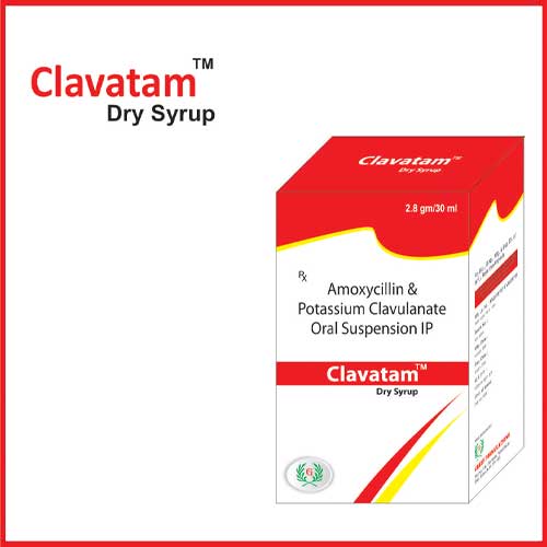 Product Name: Clavatam , Compositions of Clavatam  are Amoxicyllin &  Potassium Clavunate Oral Suspension IP - Greef Formulations