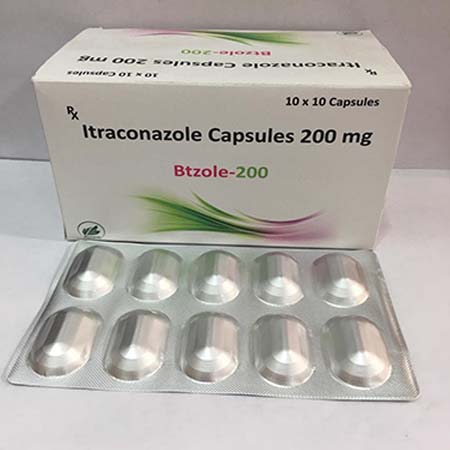 Product Name: Btzole 200, Compositions of Btzole 200 are Itraconazone Capsules 200 mg - Biotanic Pharmaceuticals