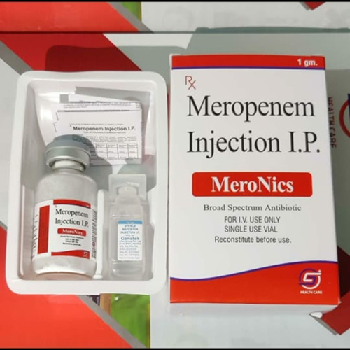 Product Name: MeroNics, Compositions of MeroNics are Meropenem Injection I.P. - C.S Healthcare