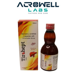 Product Name: Tizohept, Compositions of Tizohept are Silymarin, L-ornithine, L-aspartate with B-complex Syrup - Acrowell Labs Private Limited