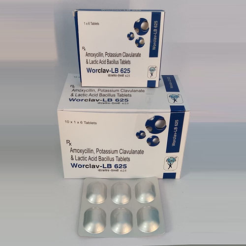 Product Name: Worclav Lb 625, Compositions of Worclav Lb 625 are Amoxycillin,Potassium Clavlanate & Lactic Acid Bacillus Tablets - WHC World Healthcare
