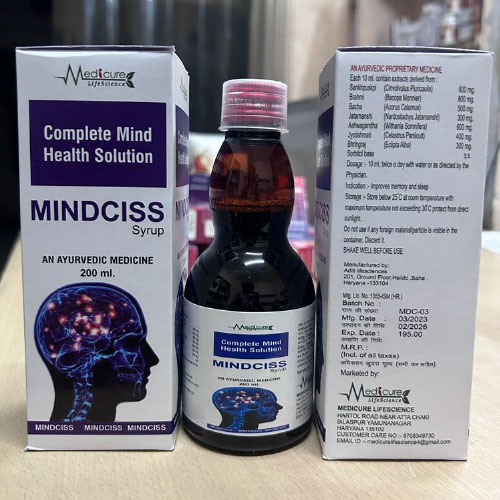 Product Name: MINDCISS, Compositions of MINDCISS are Complete Mind Health Solution    - Medicure LifeSciences
