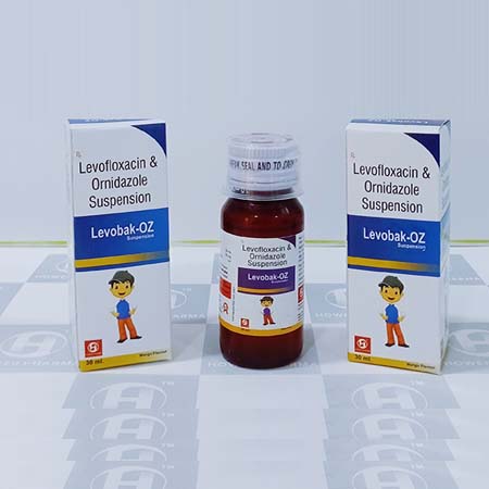Product Name: Levobak Oz, Compositions of Levobak Oz are Levofloxacin & Ornidazole Suspension - Hower Pharma Private Limited