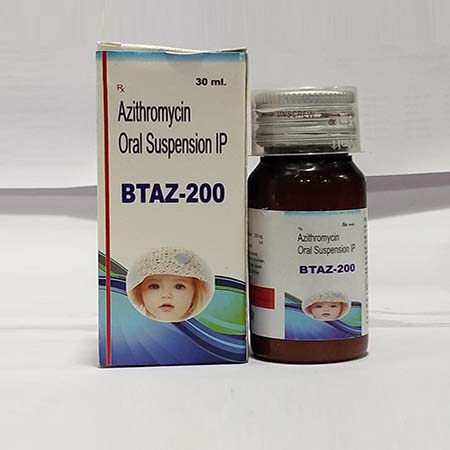Product Name: Btaz 200, Compositions of Btaz 200 are Azithromycin Oral Suspension IP - Biotanic Pharmaceuticals