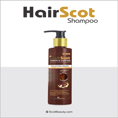 Product Name: Hairscot Shampoo, Compositions of Hairscot Shampoo are 100% Natural Oraganic - Scothuman Lifesciences