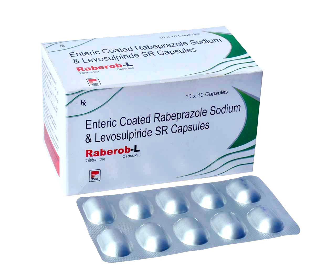Product Name: Raberob L, Compositions of Raberob L are Enteric Coated Rabeprazole Sodium & Levosulpiride SR Capsules - Park Pharmaceuticals