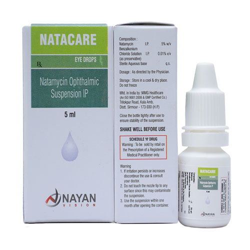 Product Name: Natacare, Compositions of Natacare are Natamycin Opthalmic Suspension - Arlak Biotech