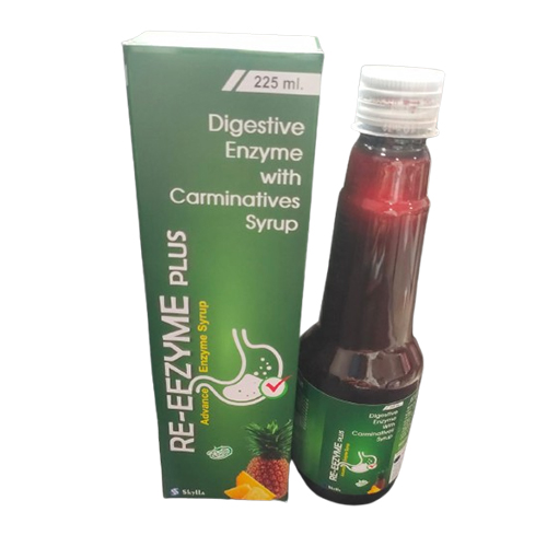 Product Name: RE EEZYME PLUS, Compositions of RE EEZYME PLUS are Digestive Enzyme with Carminatives Syrup - Medlo Biotech