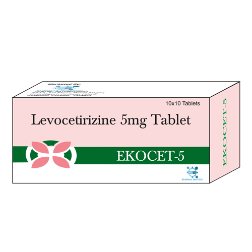 Product Name: Ekocet 5, Compositions of Ekocet 5 are Levocetirizine 5mg Tablet - Sushma Biotech
