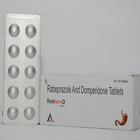 Product Name: REBLAN D, Compositions of REBLAN D are Rabeprazole And Domperidone Tablets - Alencure Biotech Pvt Ltd