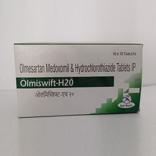 Product Name: Olmiswift H20, Compositions of Olmiswift H20 are Olmesartan Medoxomil & Hydrochlorothiazide Tablets IP - Yazur Life Sciences