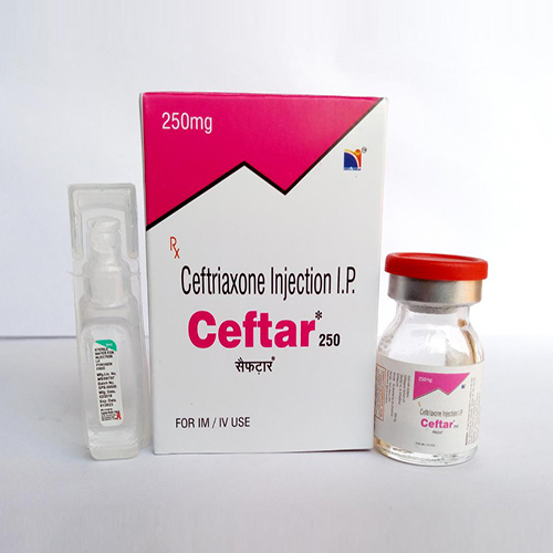 Product Name: Ceftar 250, Compositions of Ceftar 250 are Ceftriaxone Injection IP - Nova Indus Pharmaceuticals