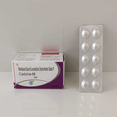 Product Name: Cadzine M Kid, Compositions of Cadzine M Kid are Montelukast Sodium & Levocetirizine Diydrochloride  Tablets IP - Caddix Healthcare