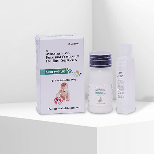 Product Name: Alkaliv Plus, Compositions of Alkaliv Plus are Amoxycillin and Potassium Clavulanate  Oral Suspension - Velox Biologics Private Limited