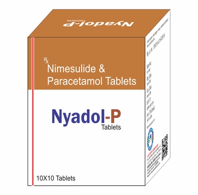 Product Name: Nyadol P, Compositions of Nyadol P are Nimesulide & Paracetamol Tablets - Lavanya Biotech
