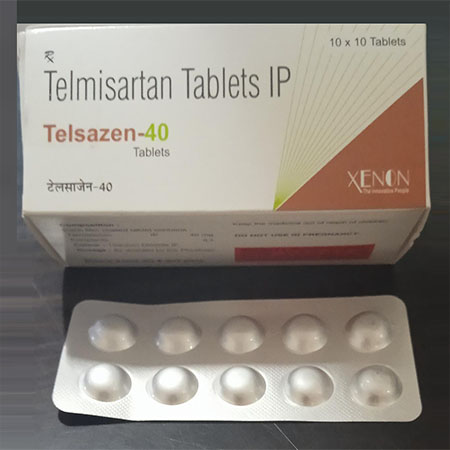Product Name: Telsazen 40, Compositions of Telsazen 40 are Telemisartan Tablets Ip - Xenon Pharma Pvt. Ltd