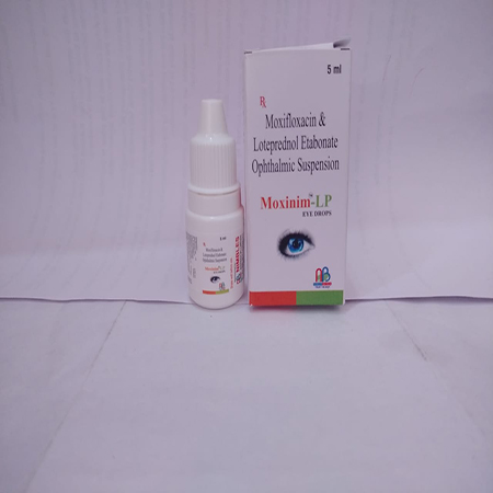 Product Name: Moxinim LP, Compositions of Moxinim LP are Moxifloxacin and Loteprednol Etabonate Ophthalmic Suspension - Nimbles Biotech Pvt. Ltd