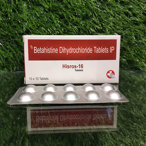 Product Name: Hisros 16, Compositions of Hisros 16 are Betahistine Dihydrochloride Tablets IP - Crossford Healthcare